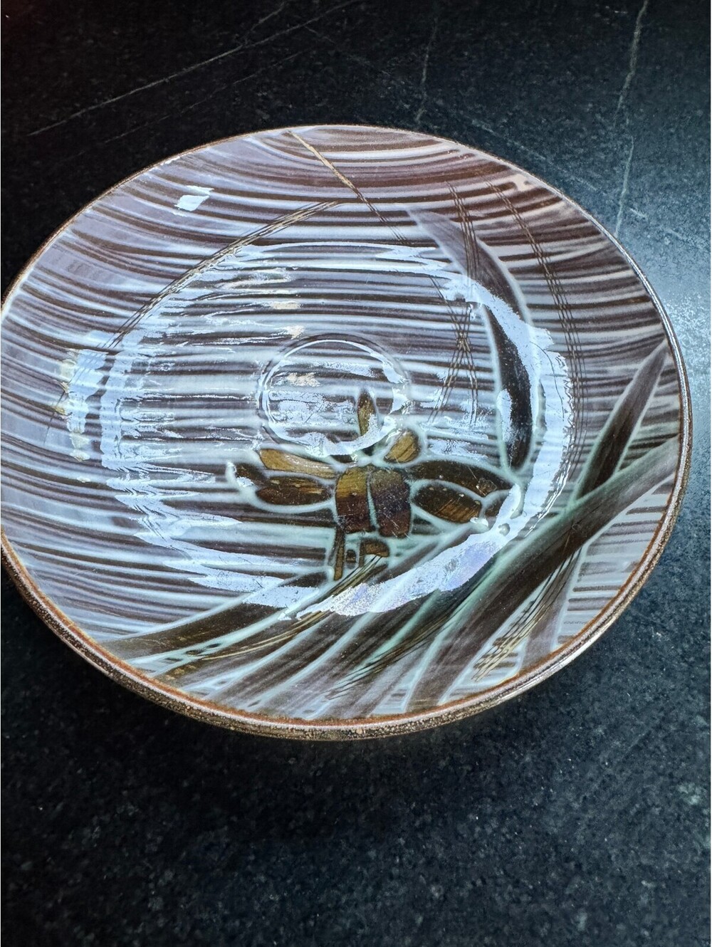 Vintage Ucagco "Iris" Hand-Crafted 6" Stoneware Plate - Occupied Japan